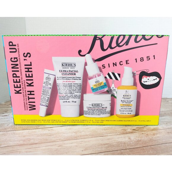 Kiehl’s Keeping Up With Kiehl’s Holiday Vault Set Cleanse Hydrate Treat Protect - Picture 1 of 13